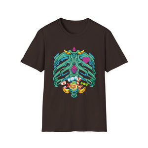 Halloween Costume Candy Xray Skeleton Halloween XRay Tech Tee Unisex Softstyle T-Shirt