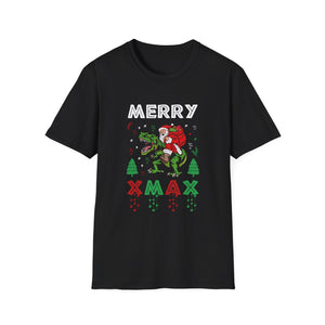 Christmas Dinosaur Xmas Christmas Ugly Christmas Elf p Unisex T-Shirt
