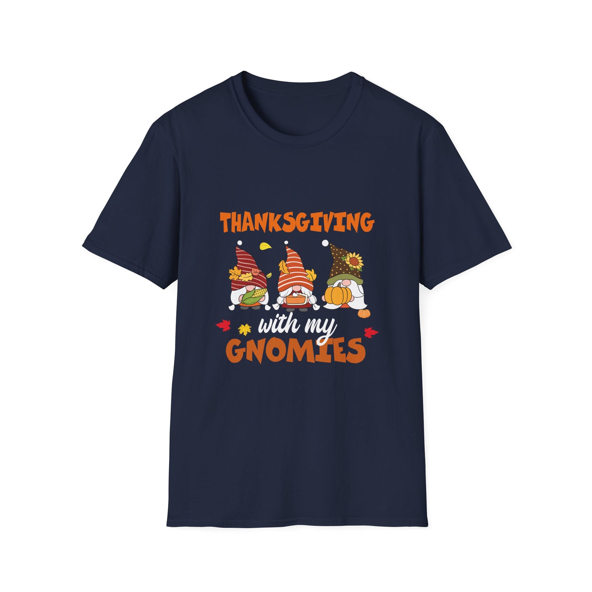 Thanksgiving With My Gnomies T-Shirt — Cute Fall Gnome Tee for Family & Friends