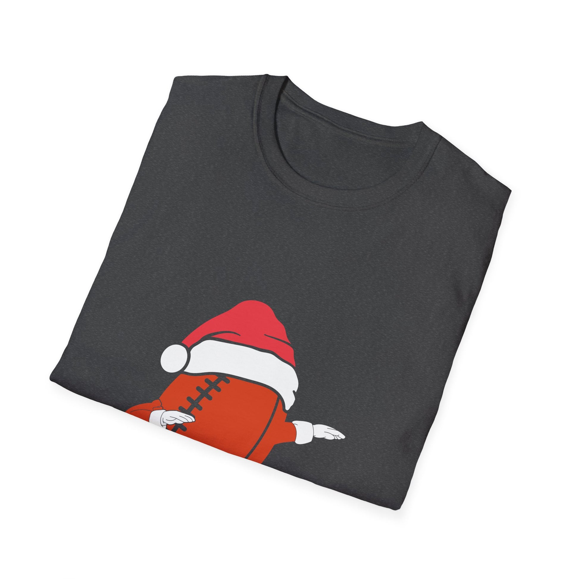 Christmas Football Dab T‑Shirt — Santa Helmet Holiday Sports Tee