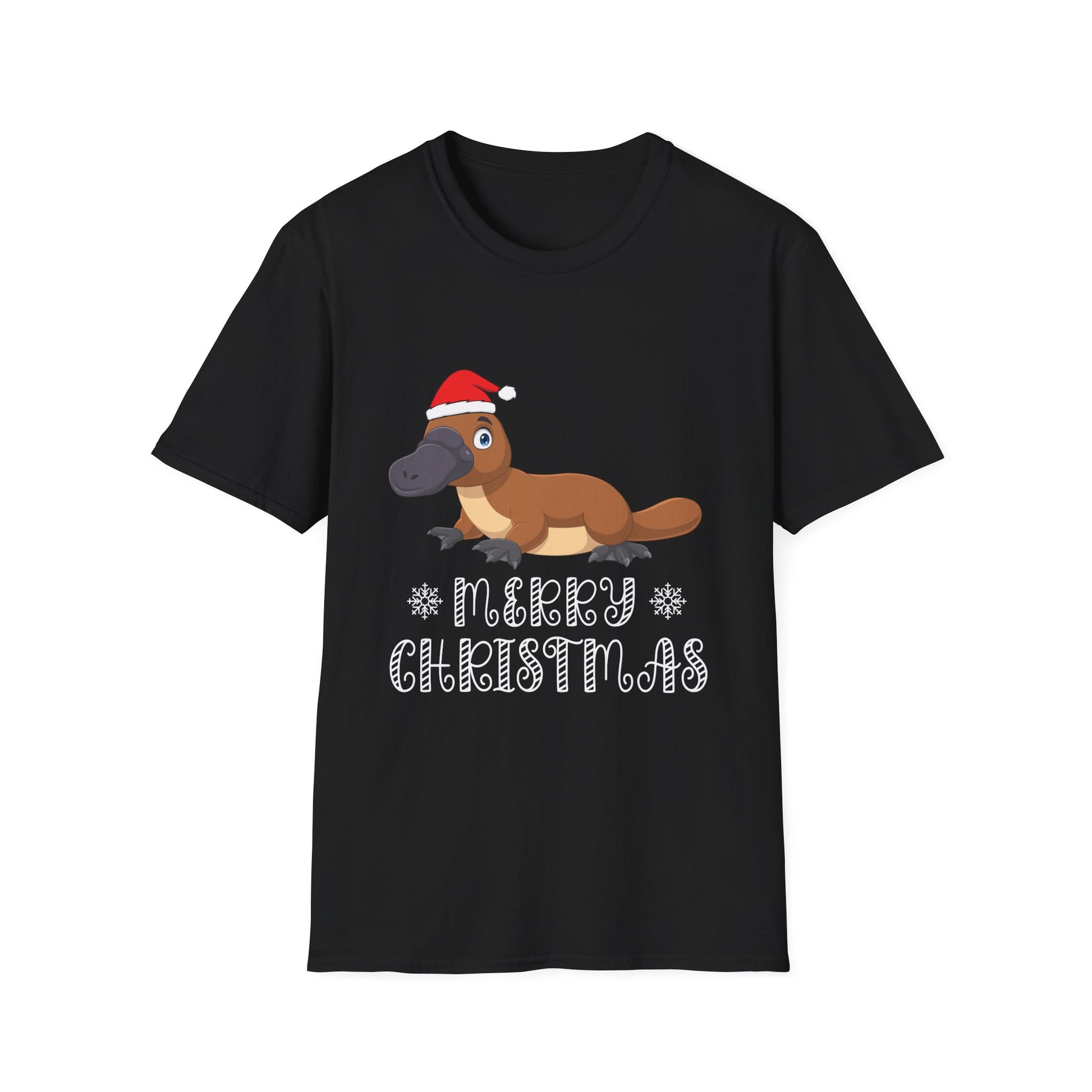 Platypus Santa T‑Shirt — Merry Christmas Cute Animal Holiday Tee