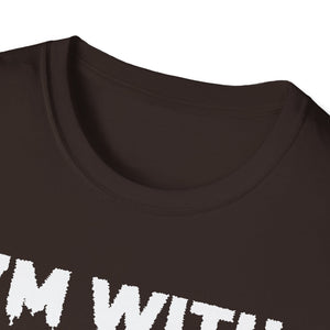 I'm With The Witch T-Shirt — Halloween Witch Arrow Graphic Tee