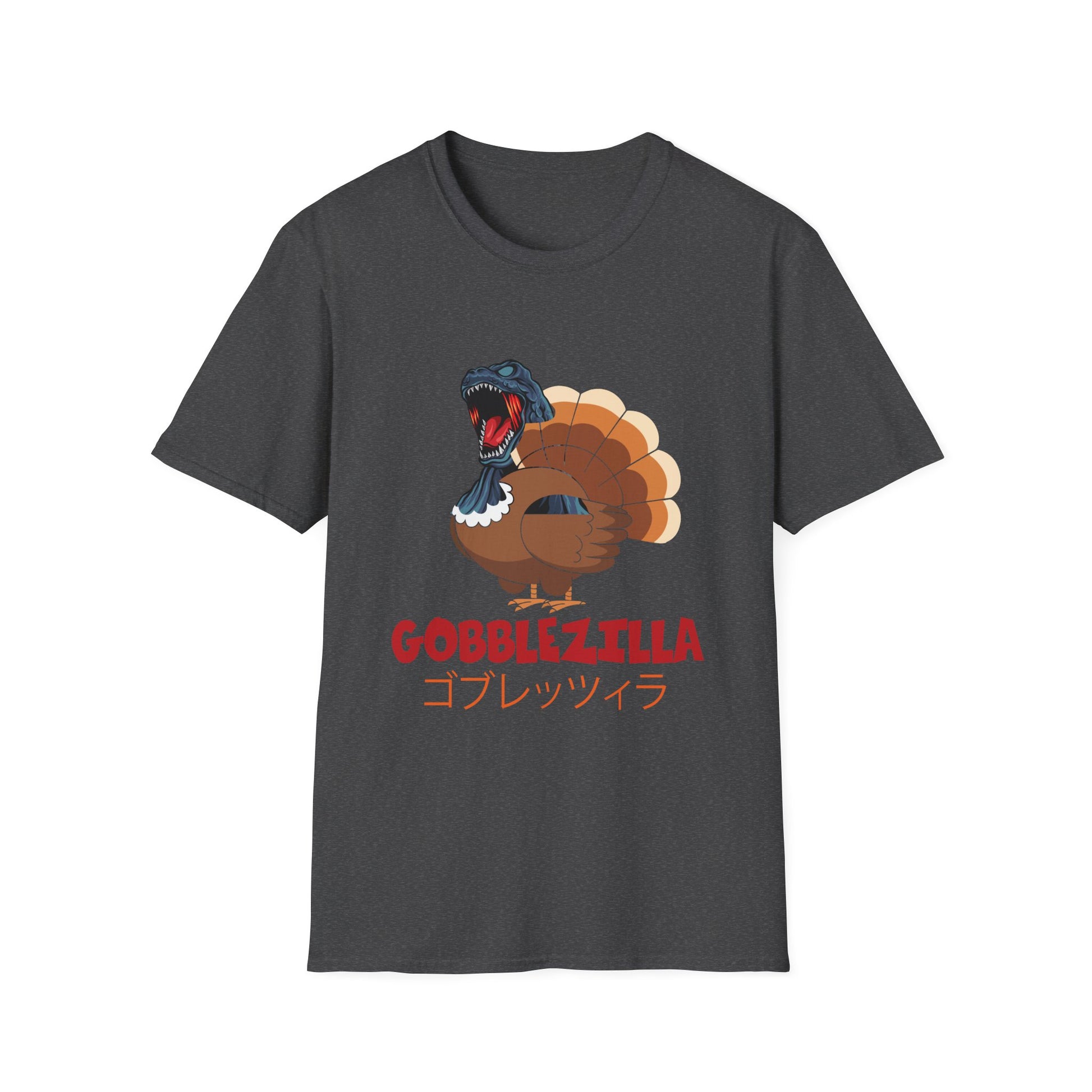 Gobblezilla Turkey T-Shirt — Funny Kaiju Thanksgiving Tee with Japanese