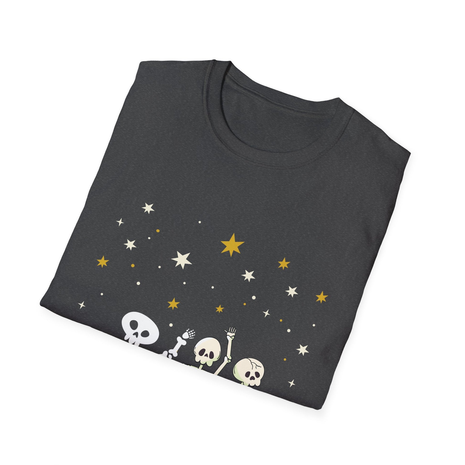 Halloween Skeletons & Jack-O’-Lanterns T-Shirt — Cute Dancing Skeleton Halloween Tee