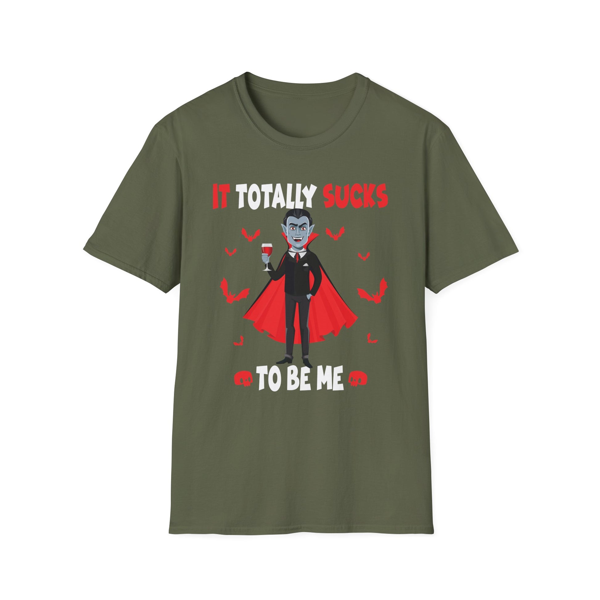 Vampire Halloween T-Shirt — "It Totally Sucks to Be Me" Gothic Graphic Tee