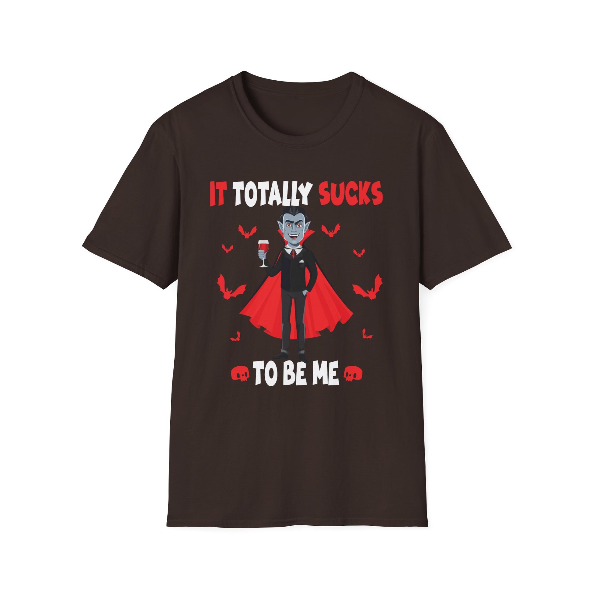 Vampire Halloween T-Shirt — "It Totally Sucks to Be Me" Gothic Graphic Tee