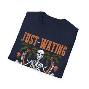 Halloween Skeleton Palm Tree T-Shirt — 