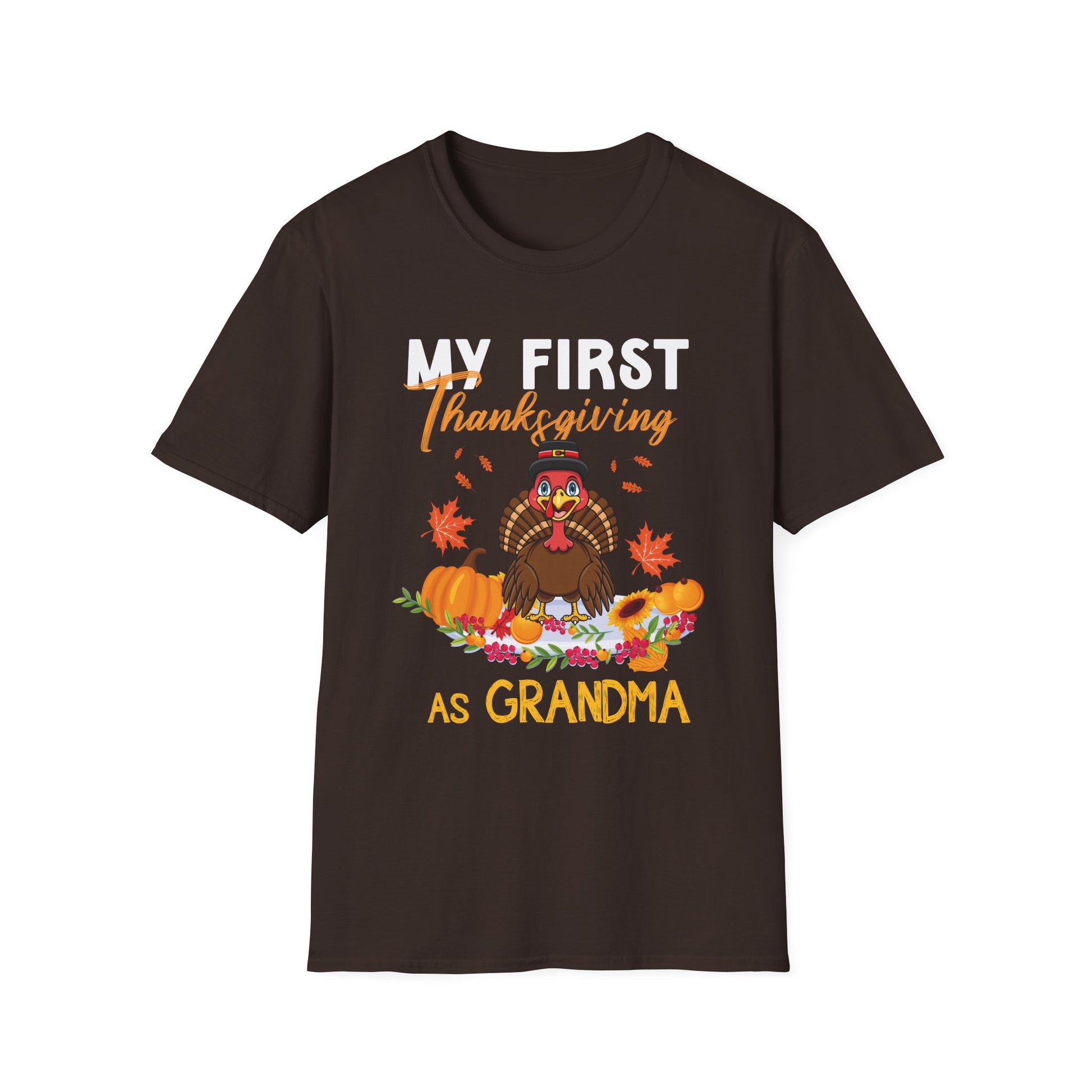 Thanksgiving T-Shirt for Grandma - My First Thanksgiving Design  Unisex T-Shirt