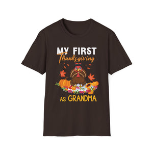 Thanksgiving T-Shirt for Grandma - My First Thanksgiving Design  Unisex T-Shirt