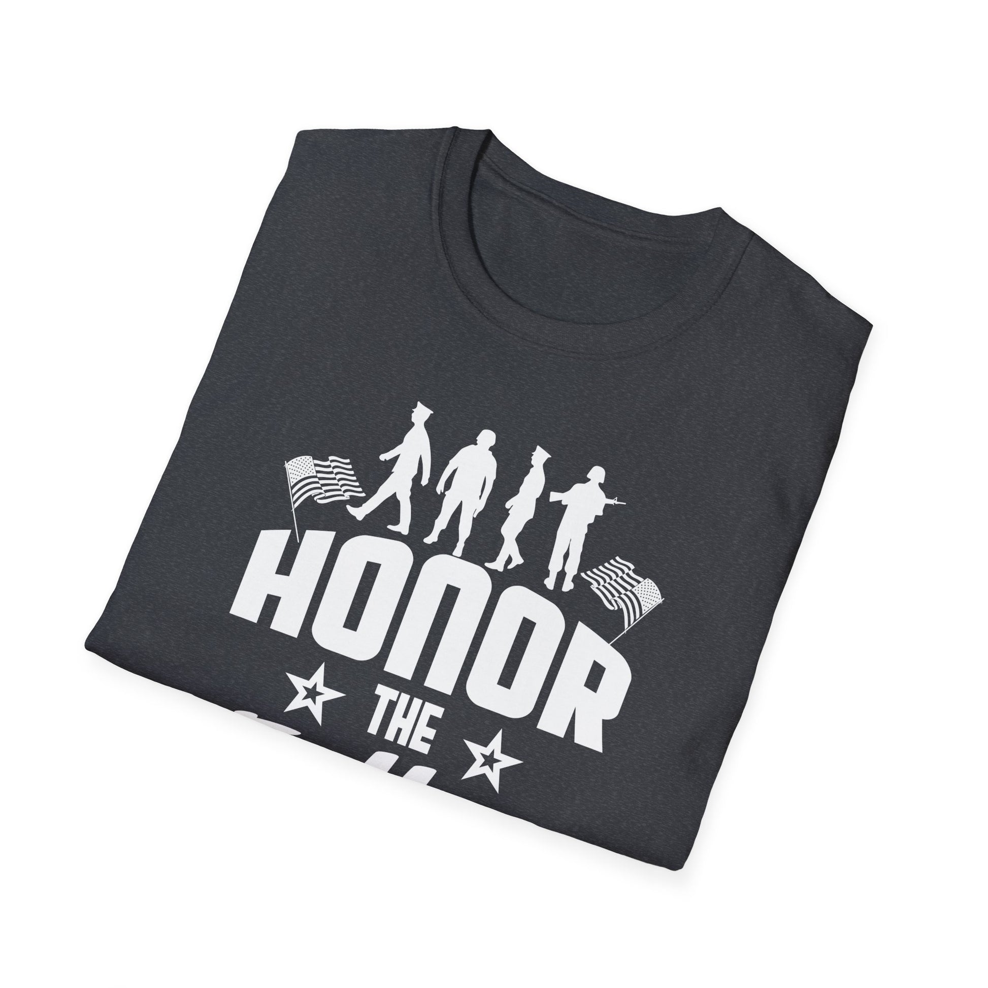 Honor The Fallen Heroes Memorial Day Military Veteran Unisex Softstyle T-Shirt