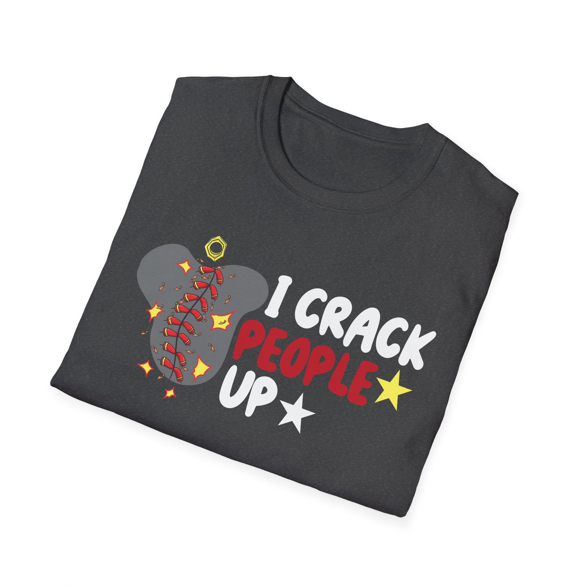 I Crack People Up T-Shirt — Funny Brain/Skull Comedy Graphic Tee
