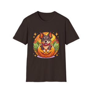 Cute Dog in Pumpkin T-Shirt - Unisex Halloween Tee  Unisex T-Shirt