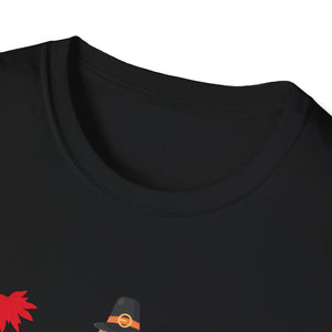 Papa Turkey T-Shirt — Thanksgiving Dad Tee with Cute Pilgrim Turkey Design
