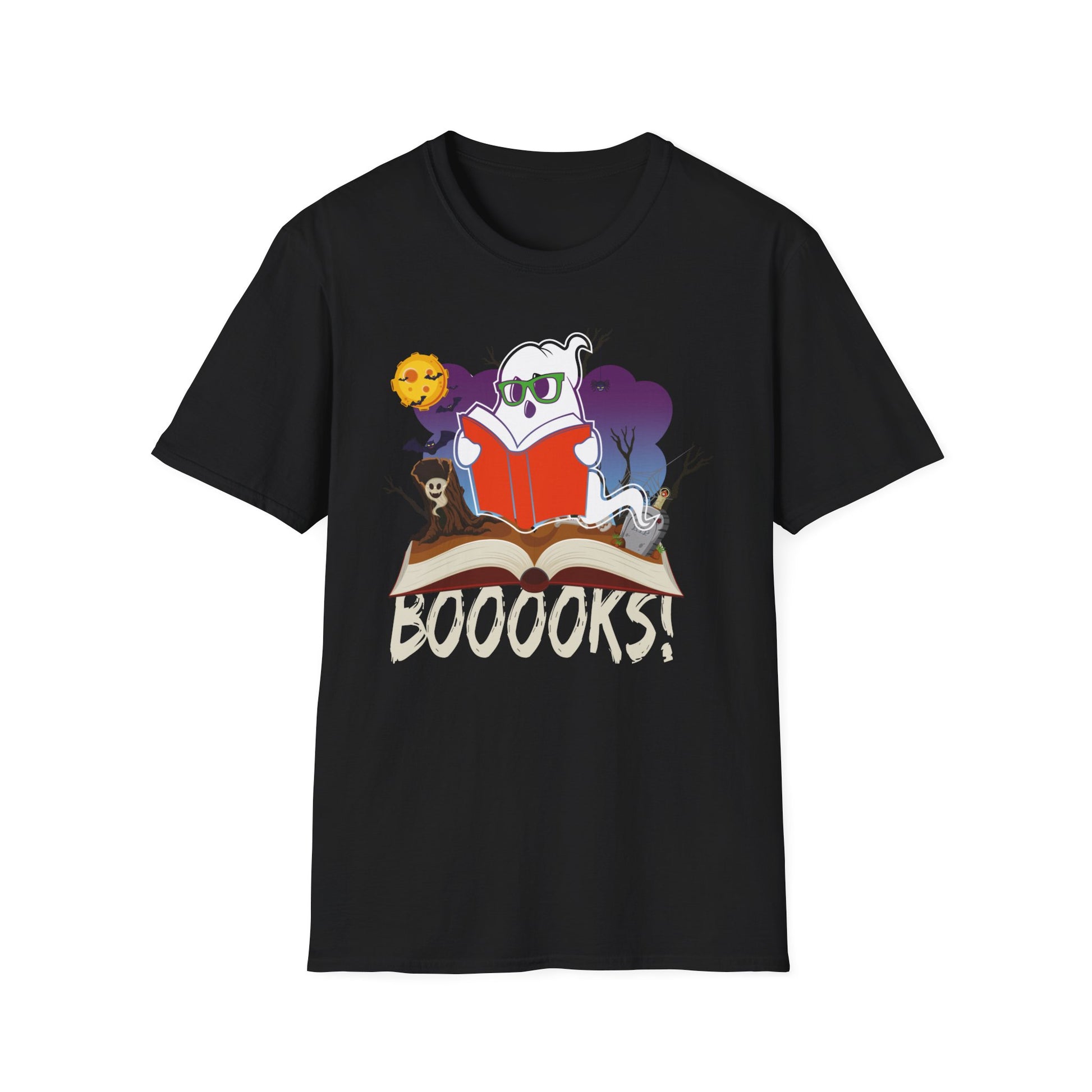 Booooks! Halloween Ghost Reading T-Shirt