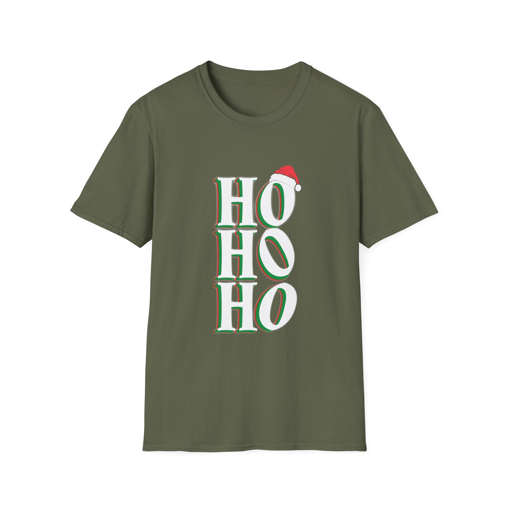 Ho Ho Ho Christmas T-Shirt — Santa Hat Holiday Tee