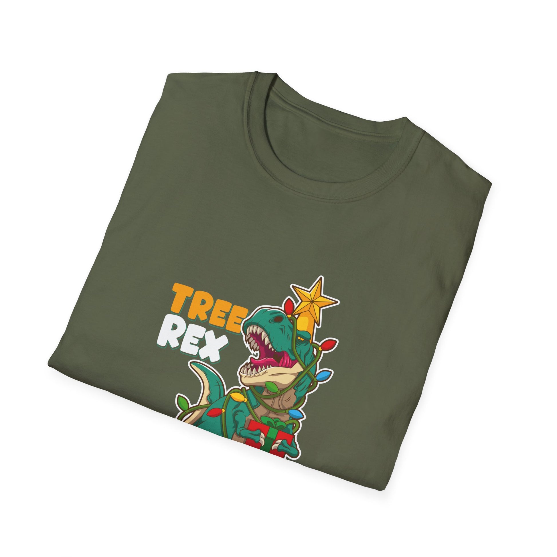 T-Shirt — "Tree Rex" Funny Christmas Dinosaur Tee