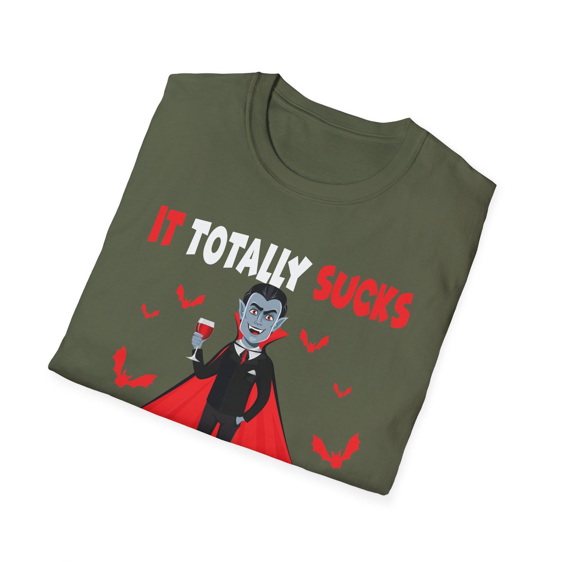 Vampire Halloween T-Shirt — "It Totally Sucks to Be Me" Gothic Graphic Tee