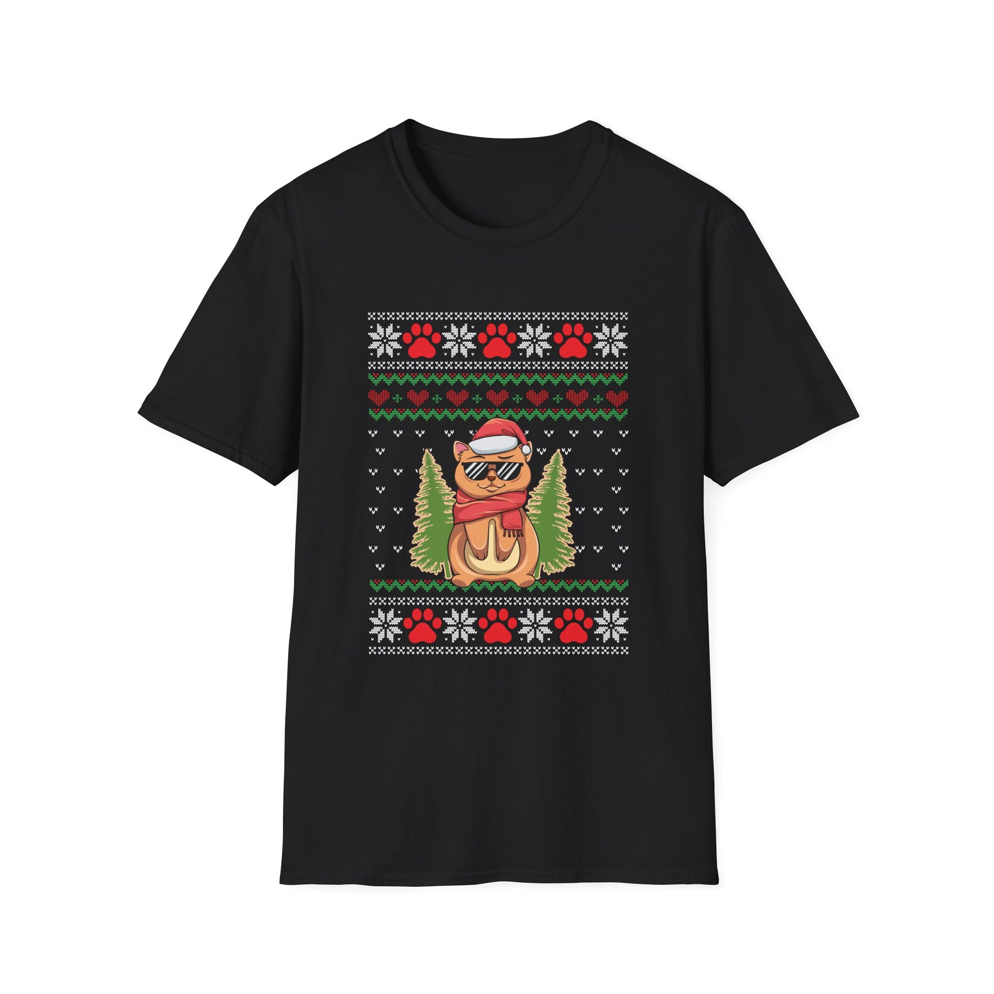 Sock Monkey Christmas Ugly Christmas Sweater Unisex Softstyle T-Shirt
