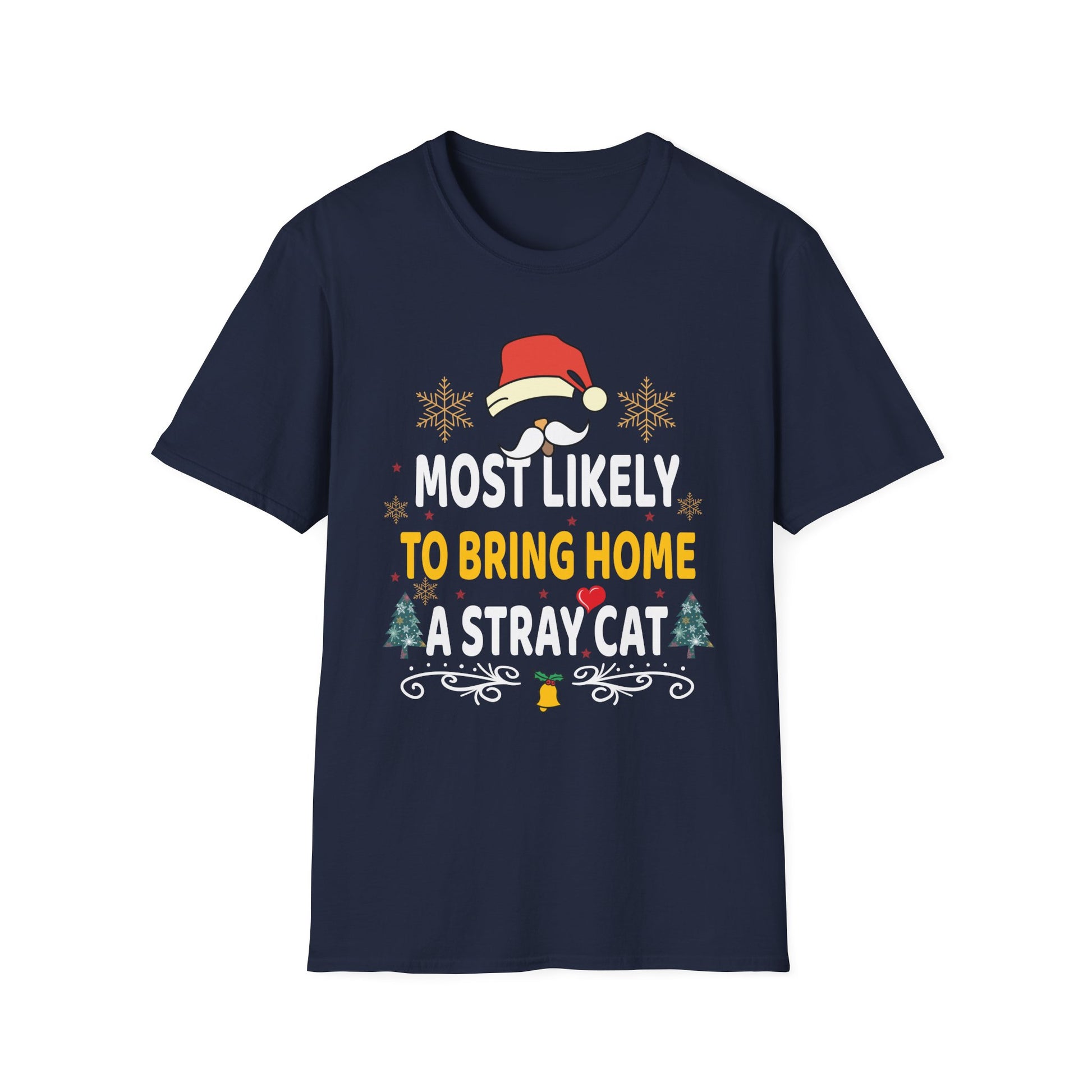 Most Likely To Bring Home A Stray Cat Matching Christmas T-Shirt