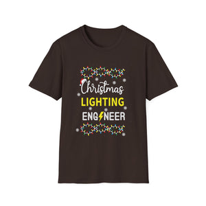 Christmas Lighting Engineer T-Shirt — Funny Holiday Lights Tee for Electricians