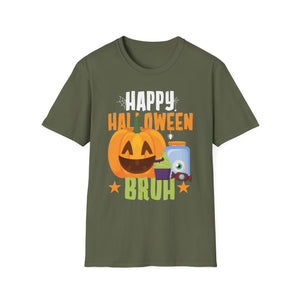 Happy Halloween Bruh T-Shirt — Funny Pumpkin & Candy Graphic Tee