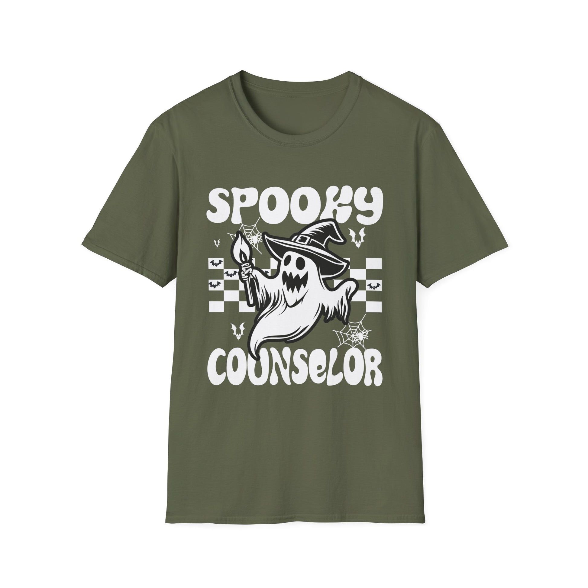 Spooky Counselor T‑Shirt — Halloween Ghost School Counselor Tee