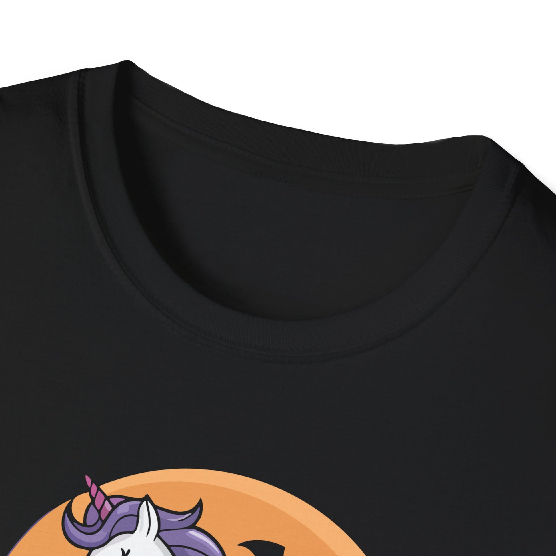 Halloween Unicorn T-Shirt — "Happy Haunti-Corn" Pumpkin & Bats Costume Tee