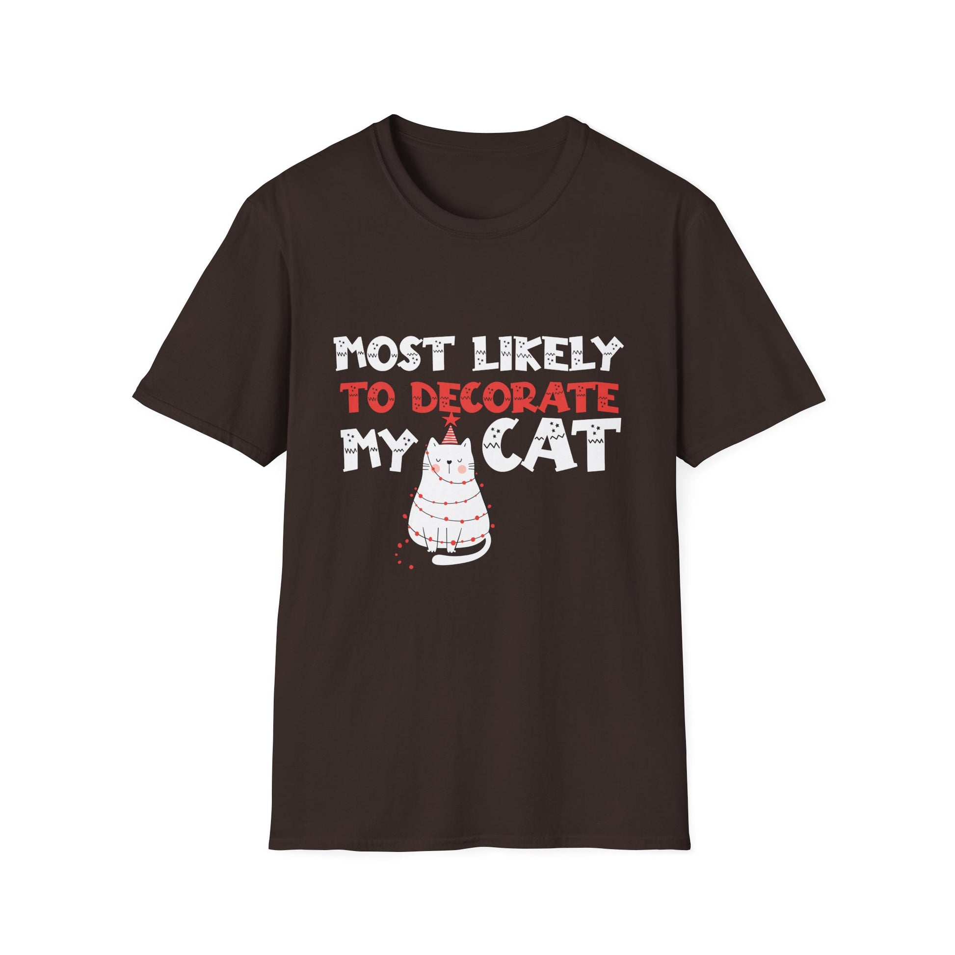 Most Likely To Decorate My Cat Family Matching Christmas T- T-Shirt