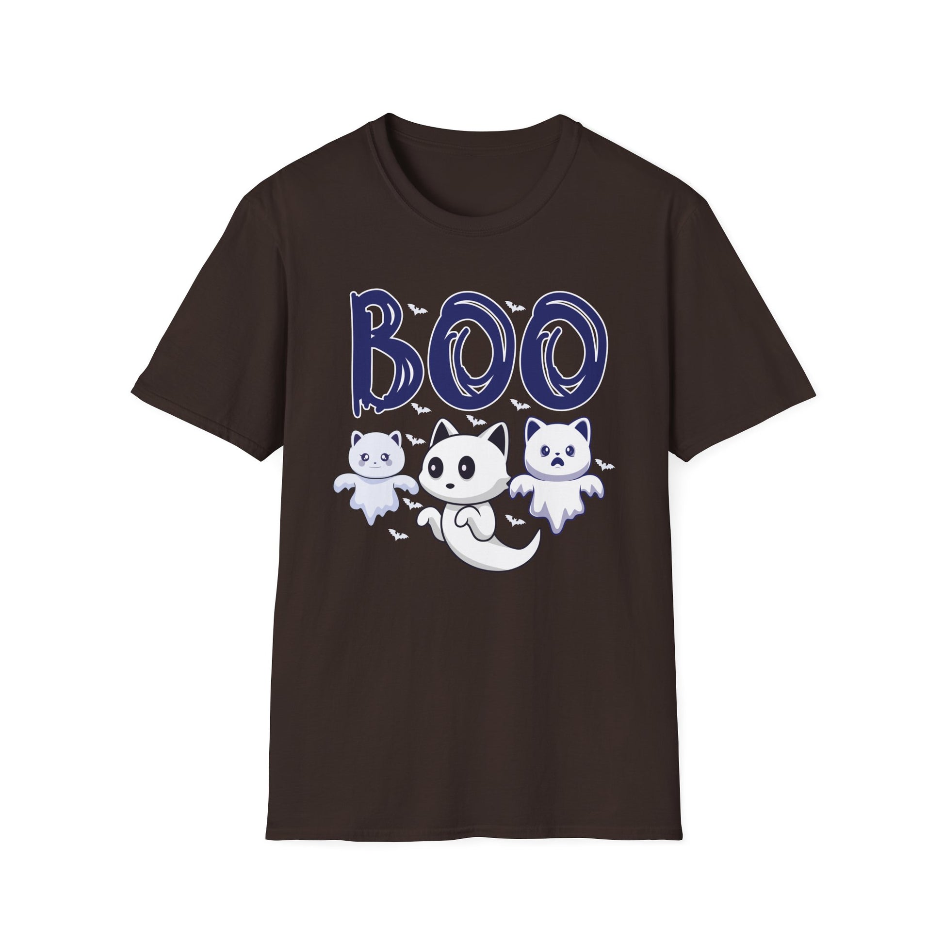 Boo Ghost Cats T-Shirt — Cute Halloween Kittens Graphic Tee