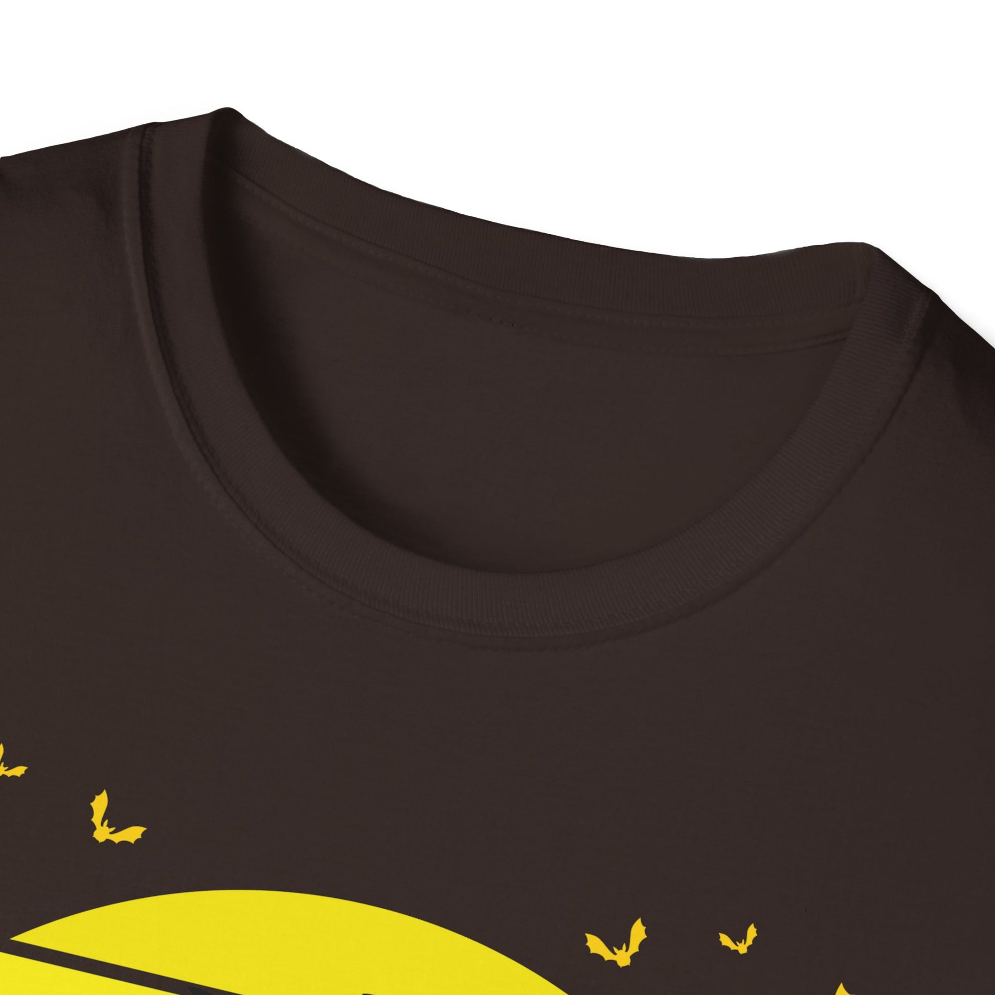 Halloween Sunset Haunted House T-Shirt — Spooky Castle & Bats Tee