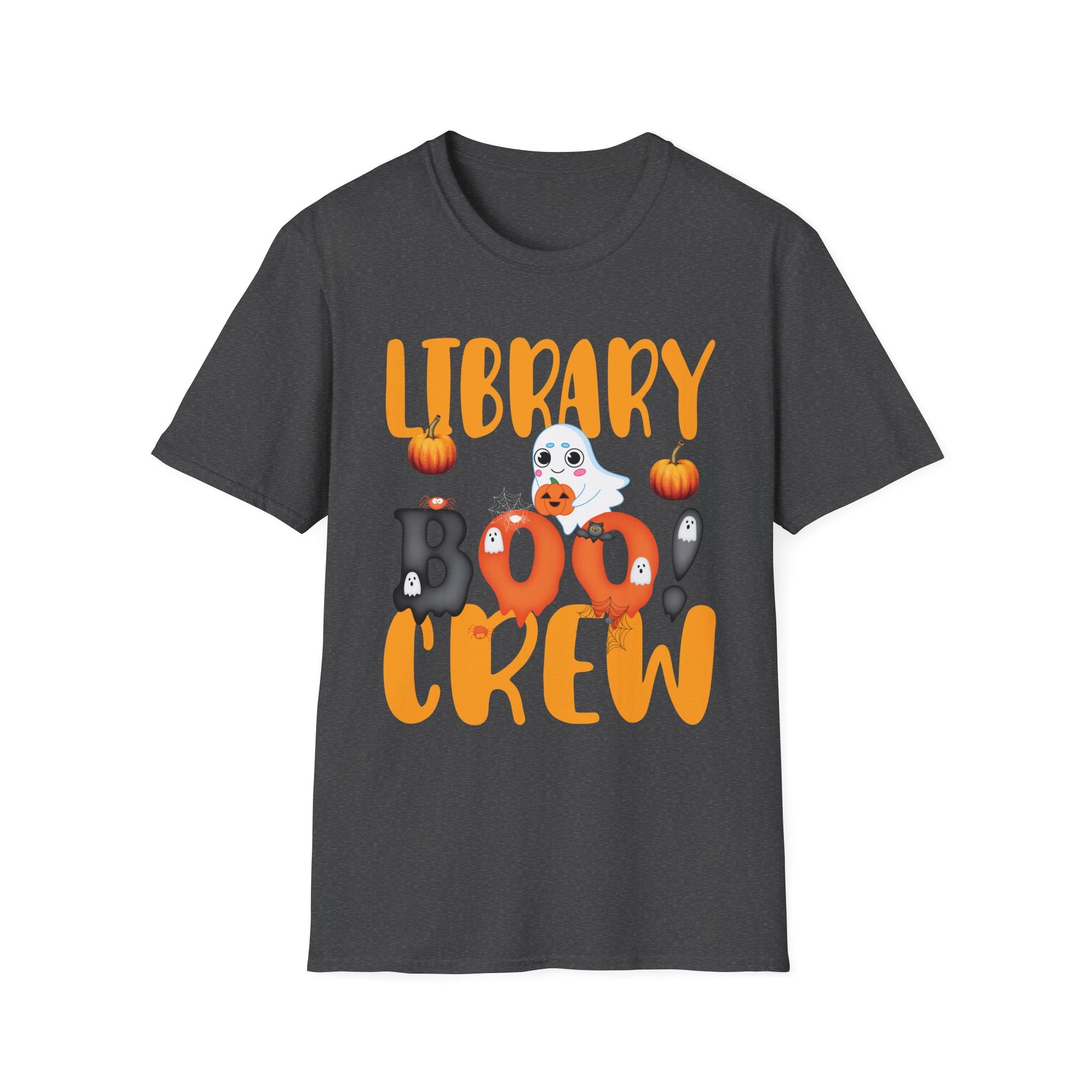 Library Boo Crew T-Shirt – Cute Halloween Ghost & Pumpkins Gift for Librarians