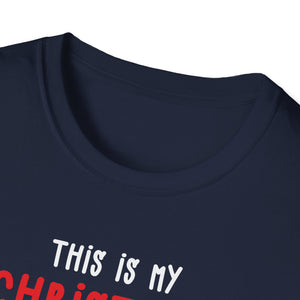 Funny Christmas Pickleball Lover This Is My Christmas Pajama Unisex Softstyle T-Shirt