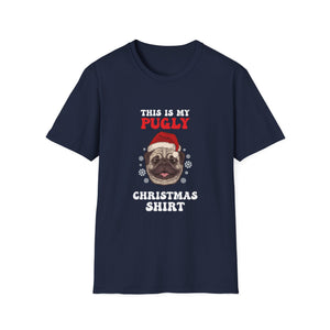 Pug Christmas Shirt – “This Is My Pugly Christmas Shirt” Holiday Tee