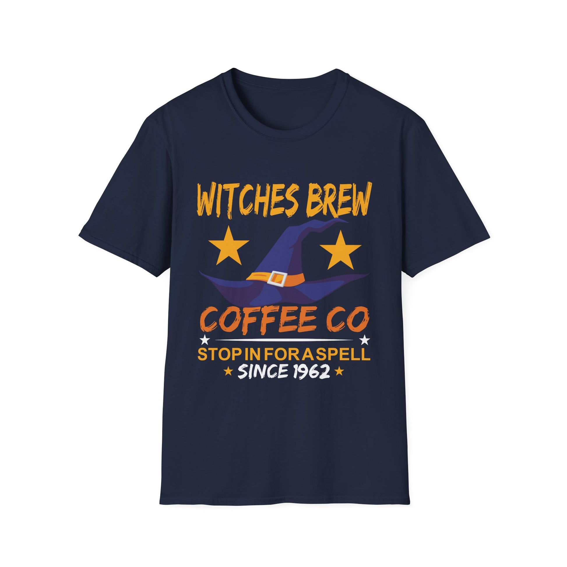 Witches Brew Coffee Co. T-Shirt – Halloween Witch Hat Graphic Tee