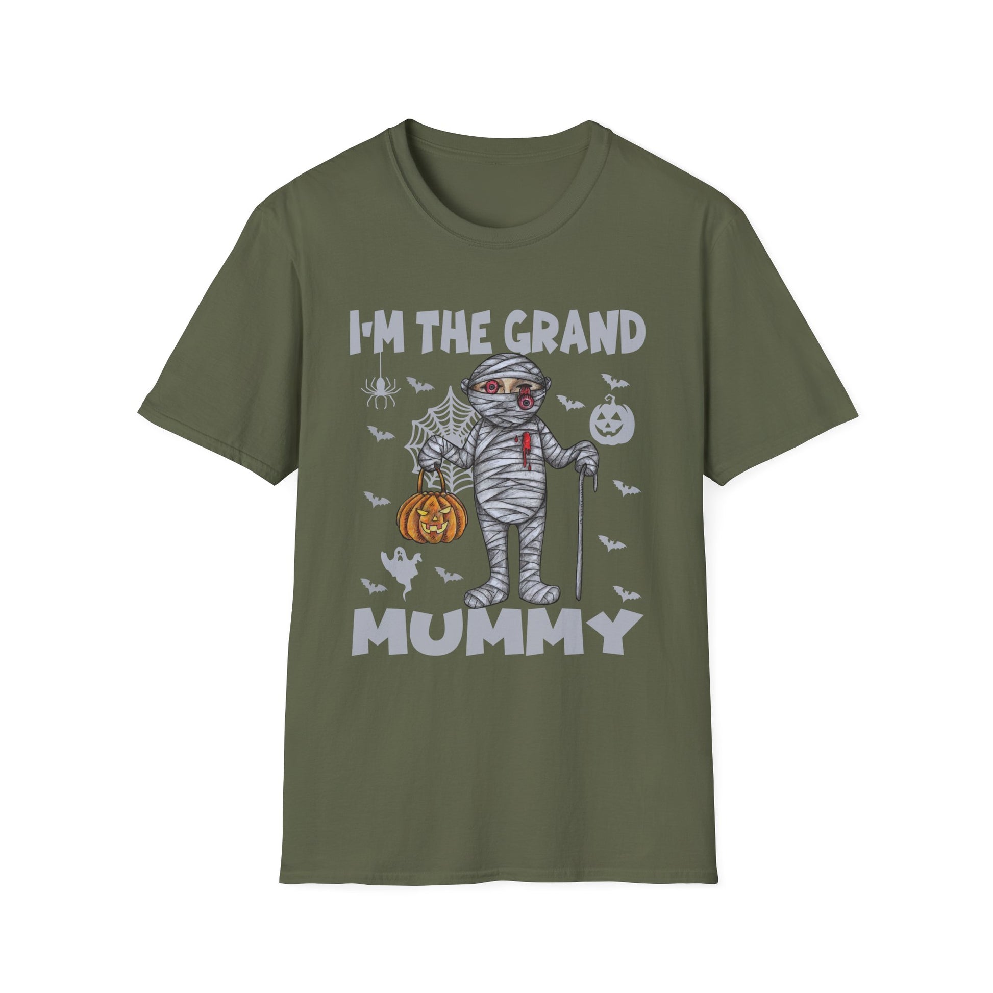 Grand Mummy Halloween T-Shirt — "I'm the Grand Mummy" Costume Tee for Grandparents