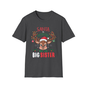 Santa Is Promoting Me To Big Sister Funny Christmas Girls T-Shirt