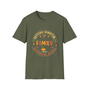 Thankful Family Thanksgiving T-Shirt — Blessed Grateful Happy Fall Design