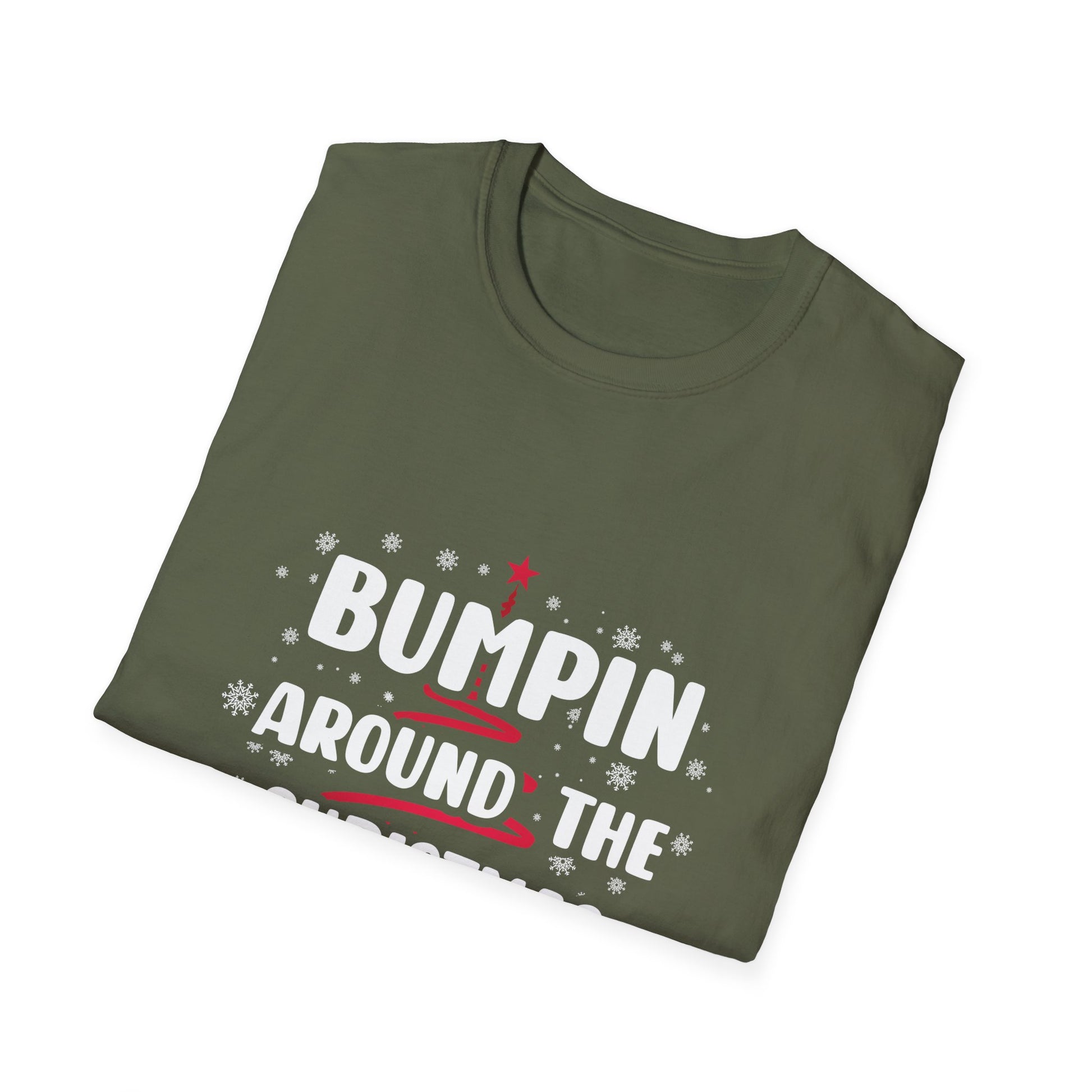 Christmas T-Shirt — "Bumpin' Around the Christmas Tree" Holiday Graphic Tee