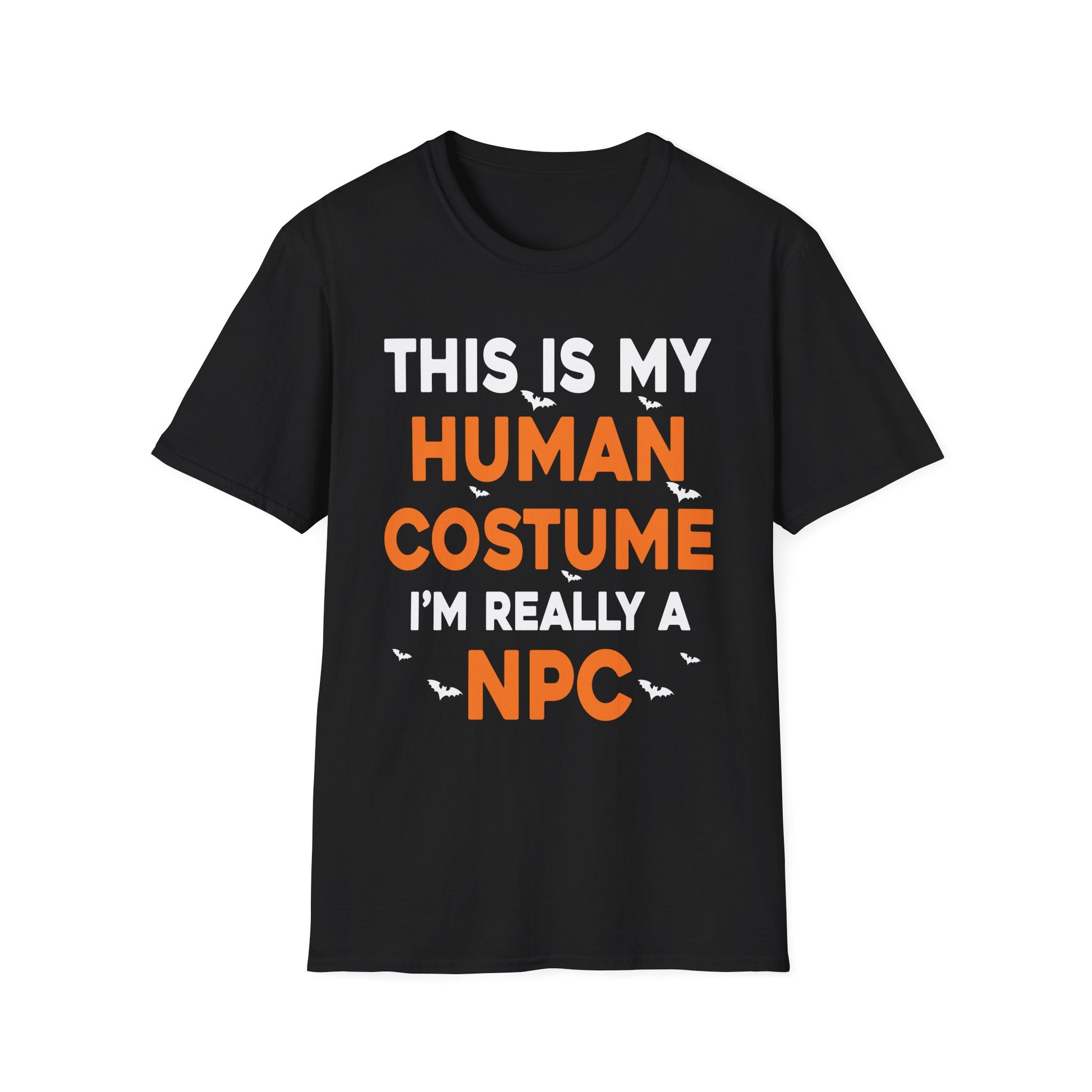 NPC Halloween T-Shirt – "This Is My Human Costume I'm Really A NPC" Funny Gamer Tee