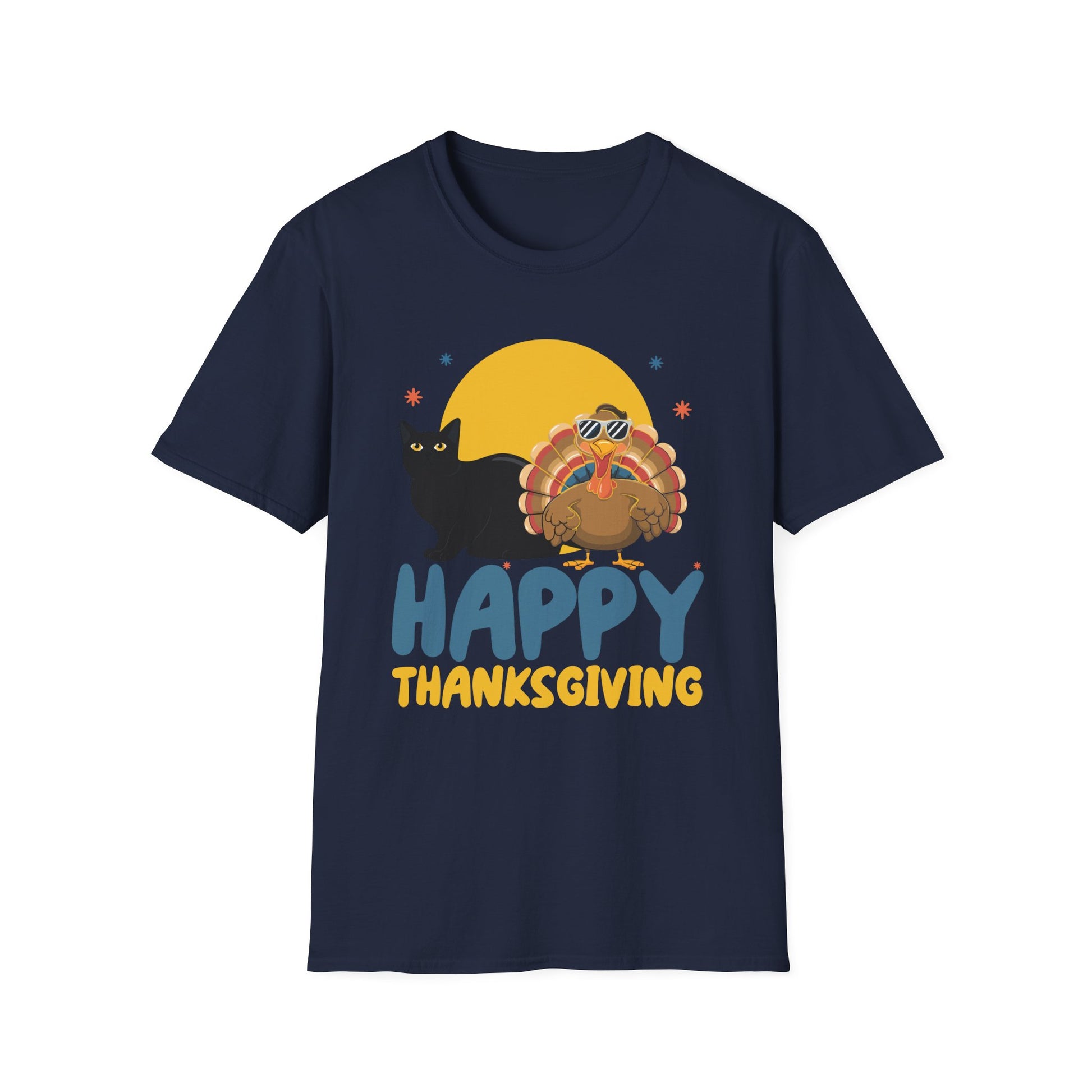 Thanksgiving Turkey T-Shirt — Cute "Happy Thanksgiving" Holiday Tee  Unisex T-Shirt