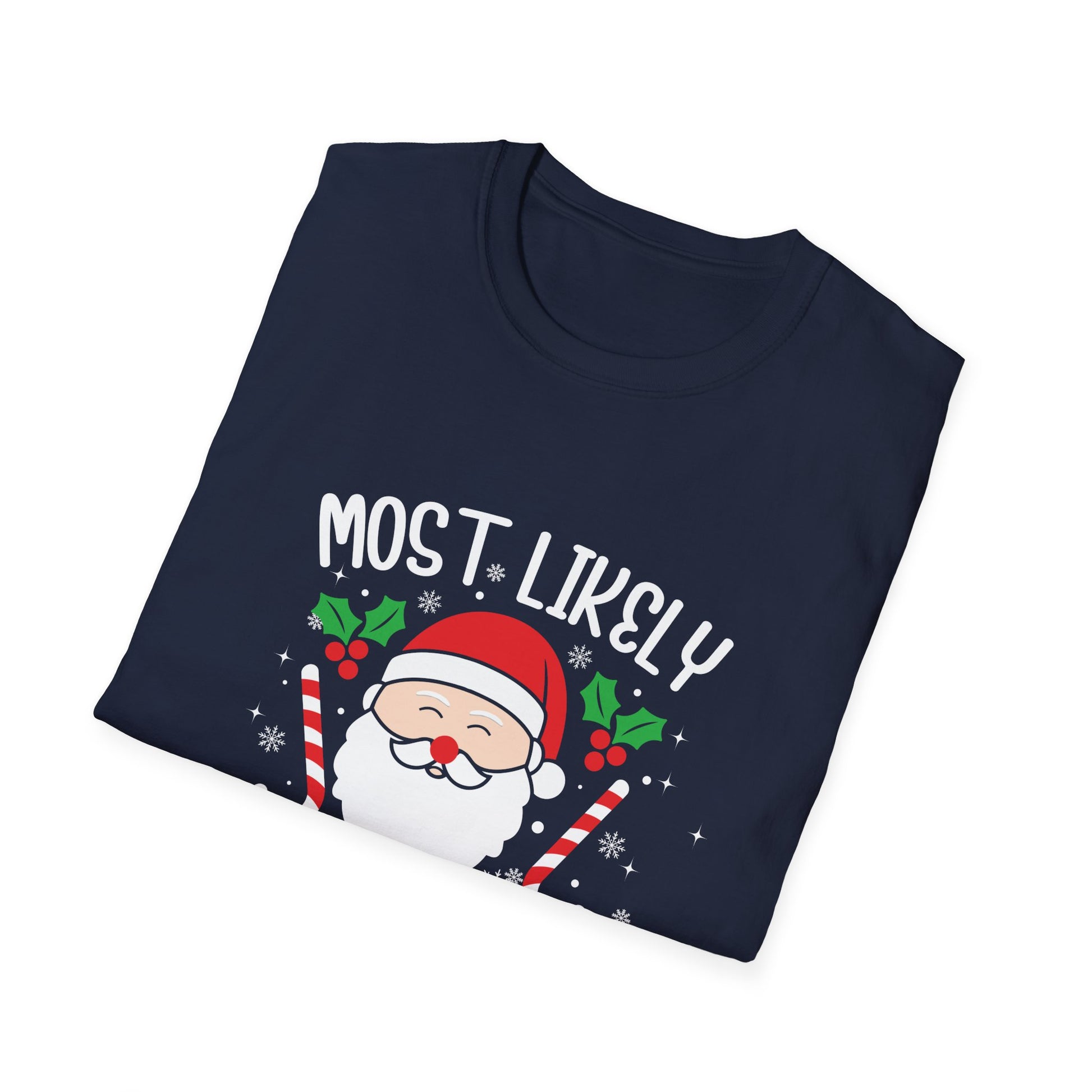 Most Likely To Fart On Santa_s Lap Family Matching Christmas Unisex Softstyle T-Shirt