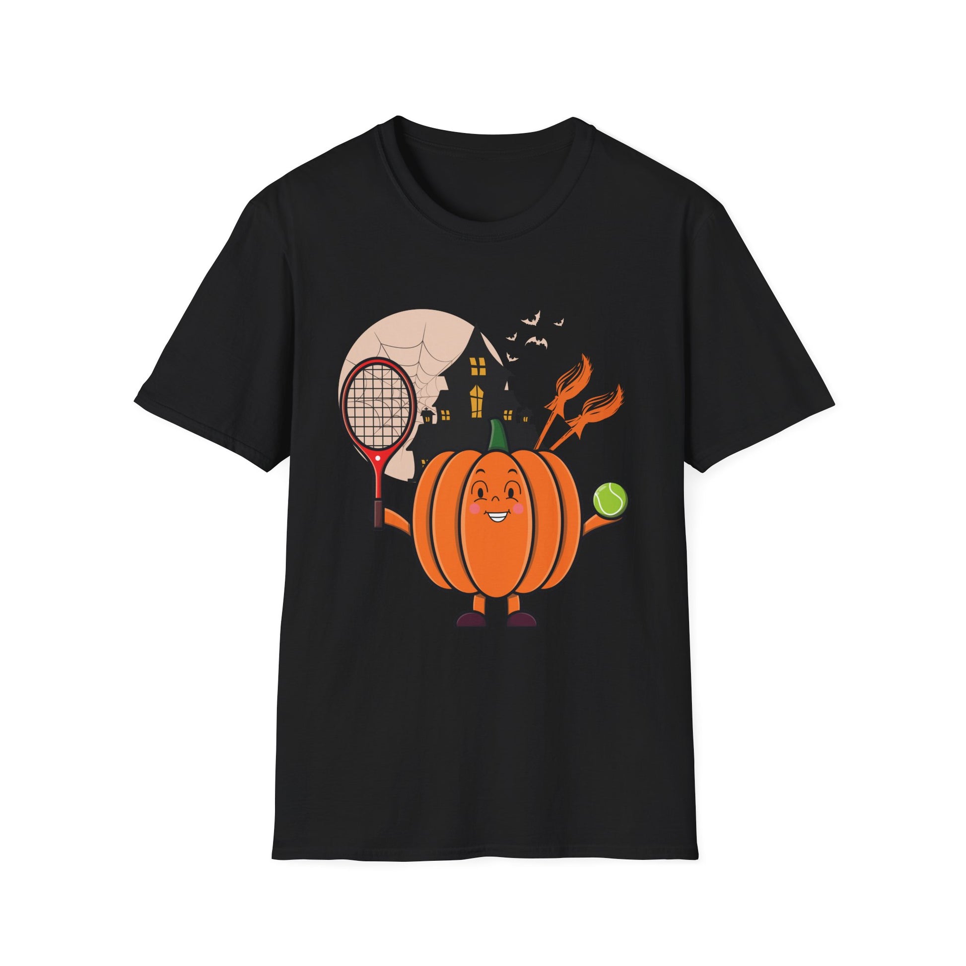 Pumpkin Tennis Costume T-Shirt – Halloween Tennis Player Graphic Tee