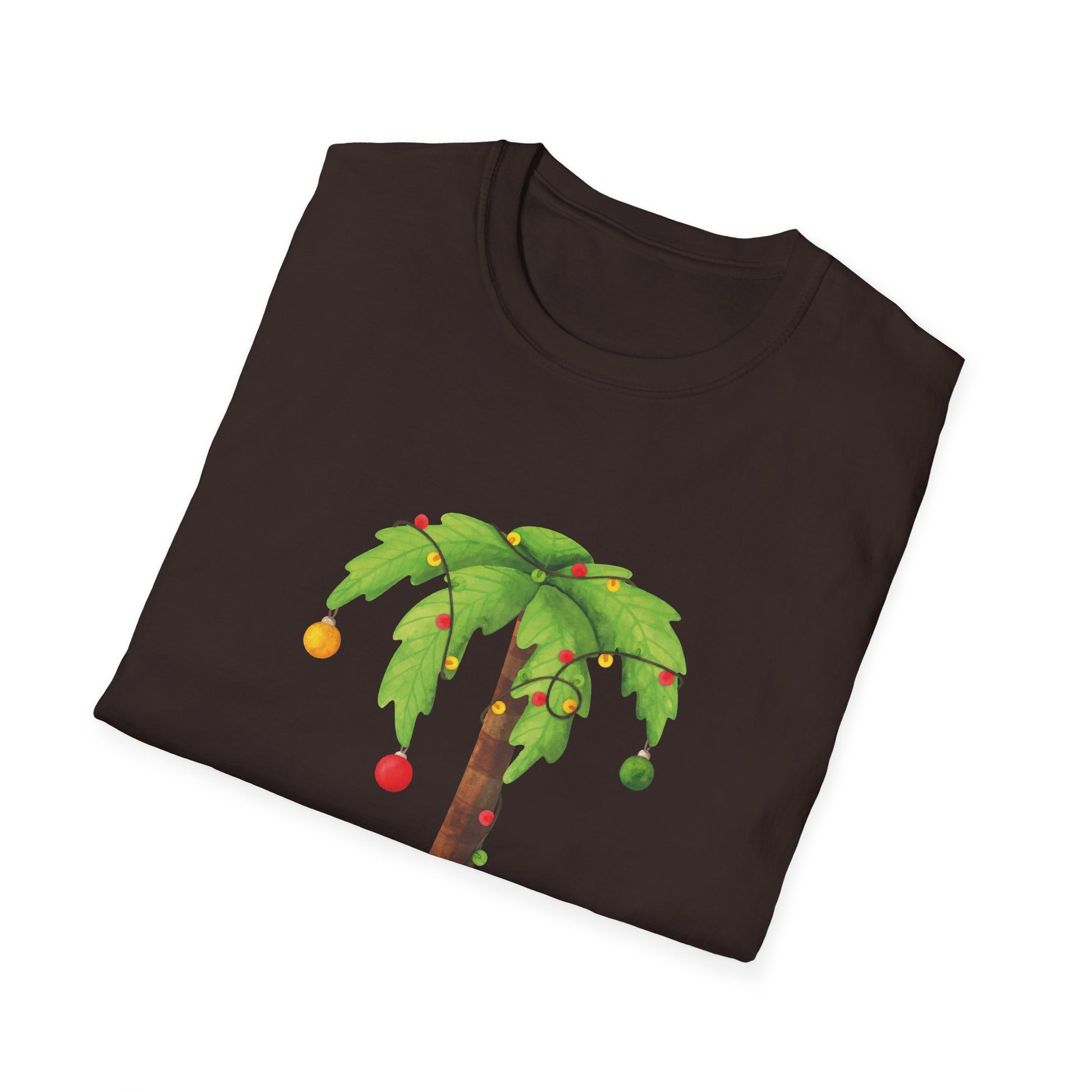 Palm Tree Ornament Graphic Tee — Tropical Holiday Palm Shirt