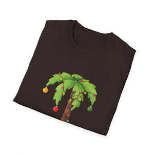 Palm Tree Ornament Graphic Tee — Tropical Holiday Palm Shirt