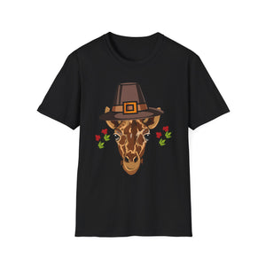 Thankful Giraffe Thanksgiving T-Shirt  Unisex T-Shirt