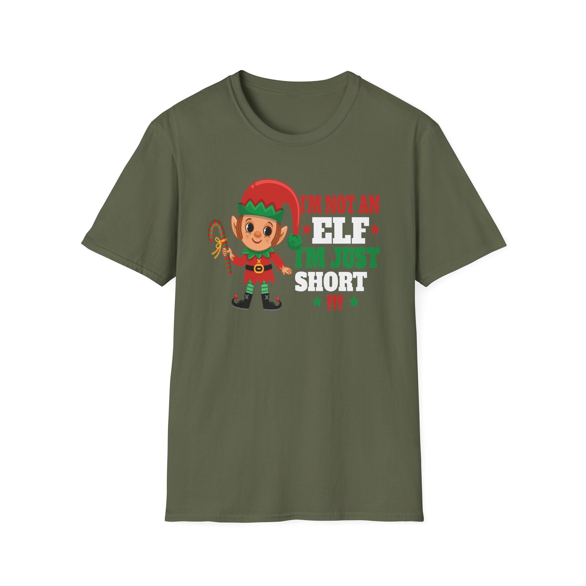 Christmas Elf T-Shirt - "I’m Not An Elf I’m Just Short" Funny Holiday Tee