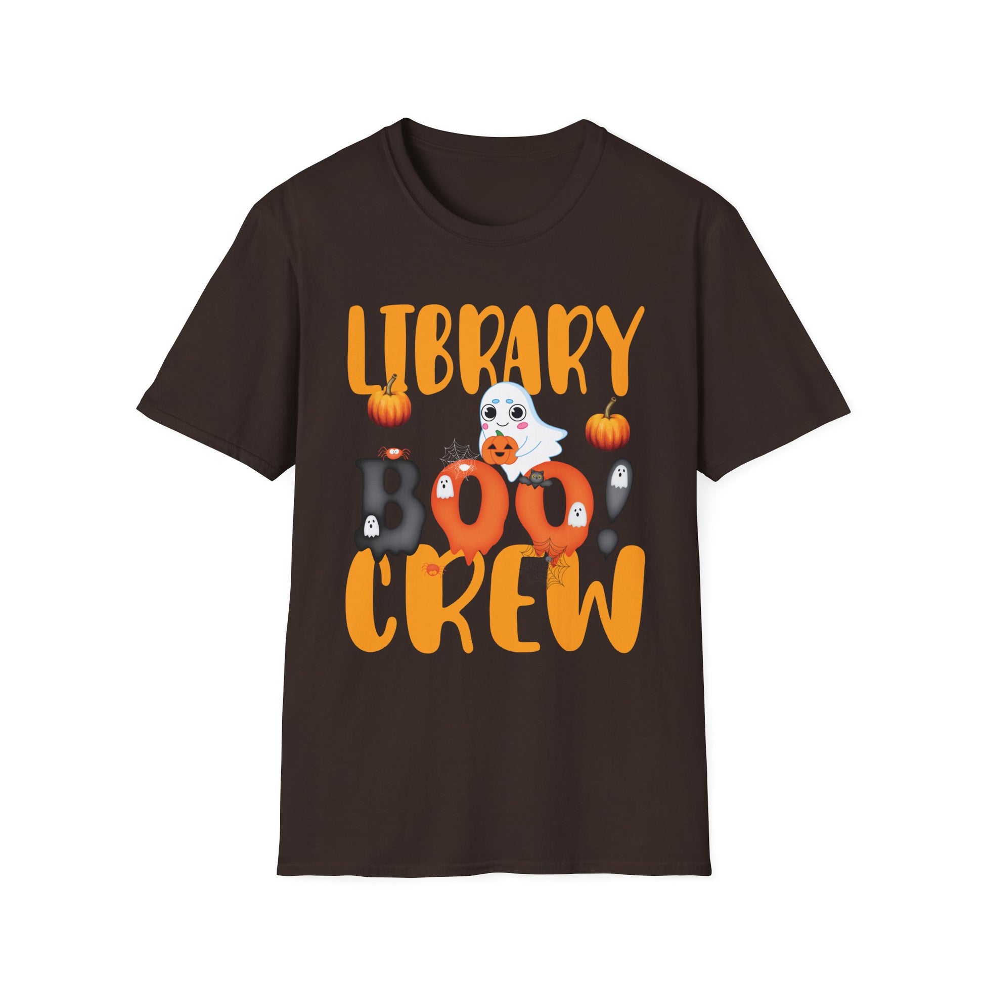 Library Boo Crew T-Shirt – Cute Halloween Ghost & Pumpkins Gift for Librarians
