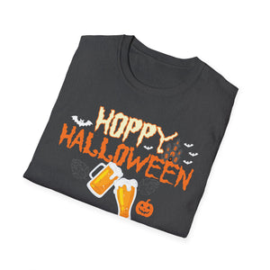 Hoppy Halloween T-Shirt — Beer Cheers Pumpkin Graphic Tee for Halloween Party