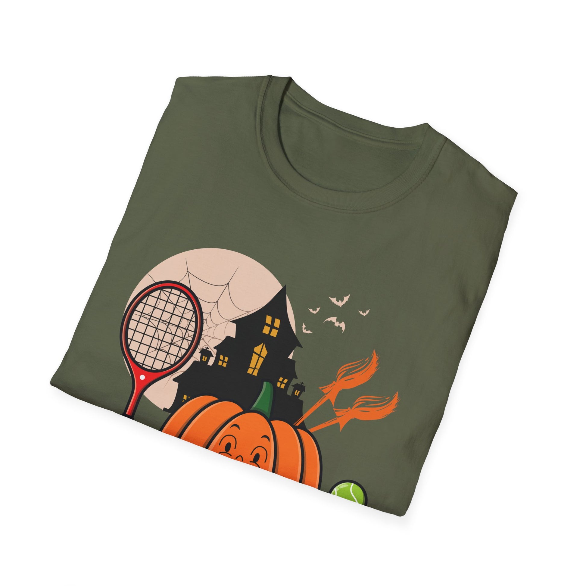 Pumpkin Tennis Costume T-Shirt – Halloween Tennis Player Graphic Tee