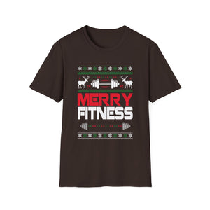 Christmas Gym Workout Ugly Christmas Merry Fitness Unisex T-Shirt